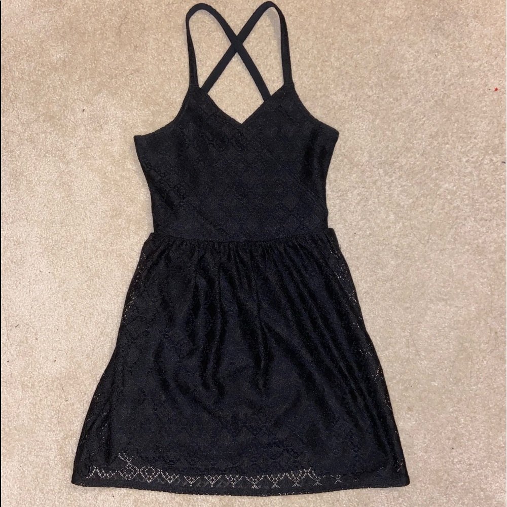 Abercrombie Black Lace Skater Dress